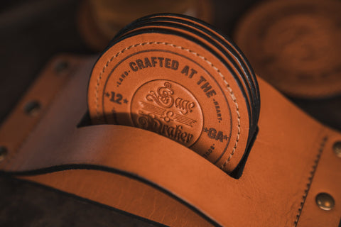 Leather Coaster Set - SAGE & BRAKER