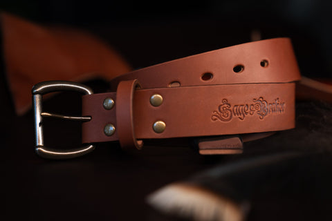 Uplander Bridle Leather Belt - SAGE & BRAKER