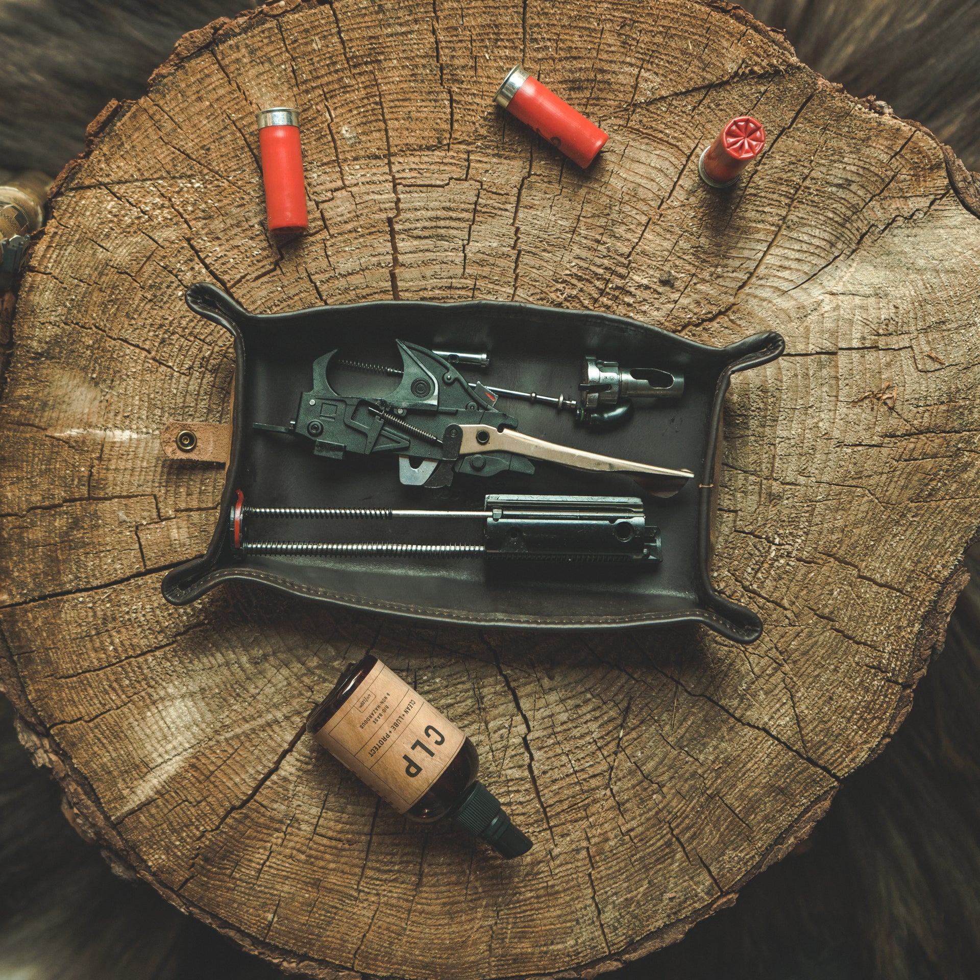 gun cleaning tray