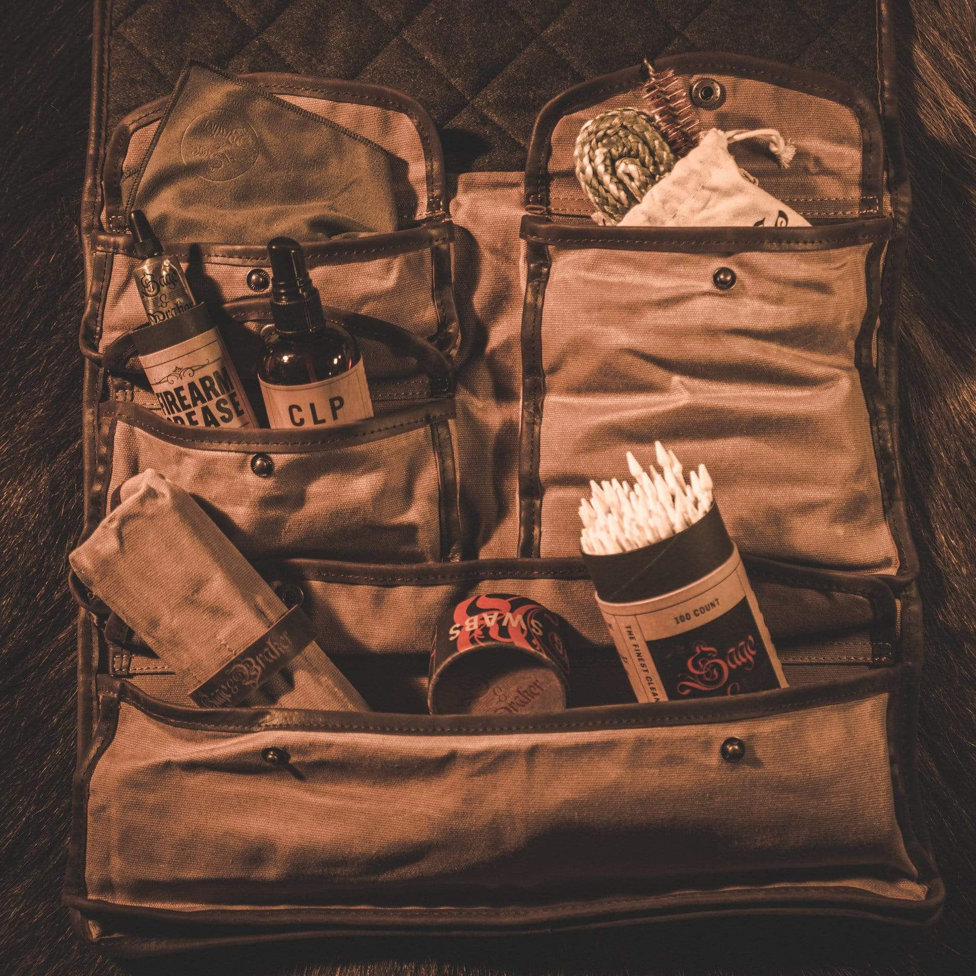 sage and braker gun cleaning mat organizer for gun cleaning kit