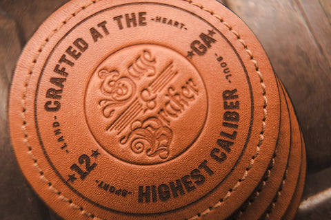Leather Coaster Set - SAGE & BRAKER