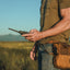Upland Field Bag with side strap for carrying a dog collar transmitter