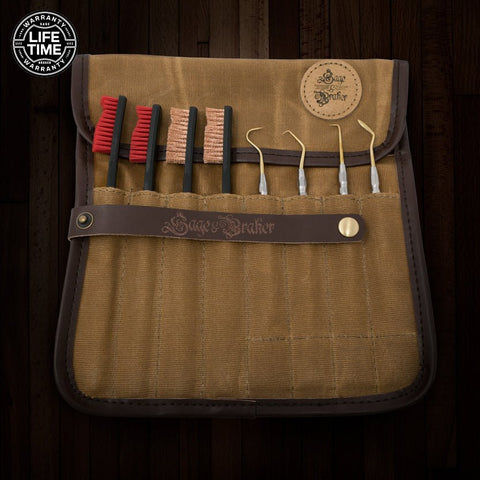 BRUSH & PICK TOOL ROLL KIT - SAGE & BRAKER
