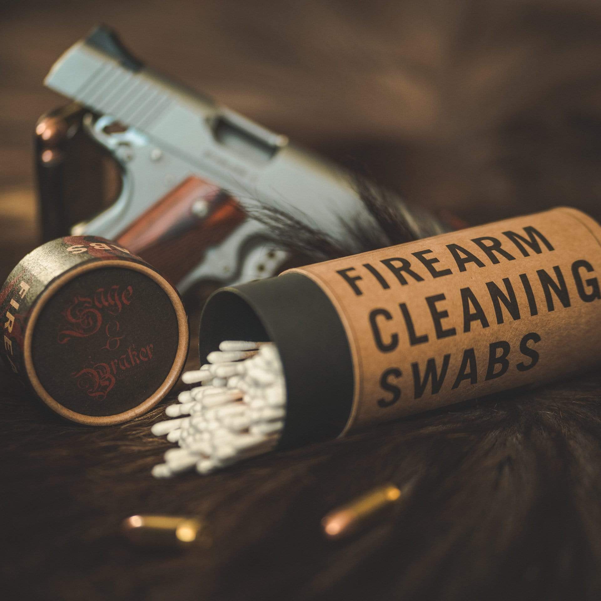 FIREARM CLEANING SWABS - SAGE & BRAKER