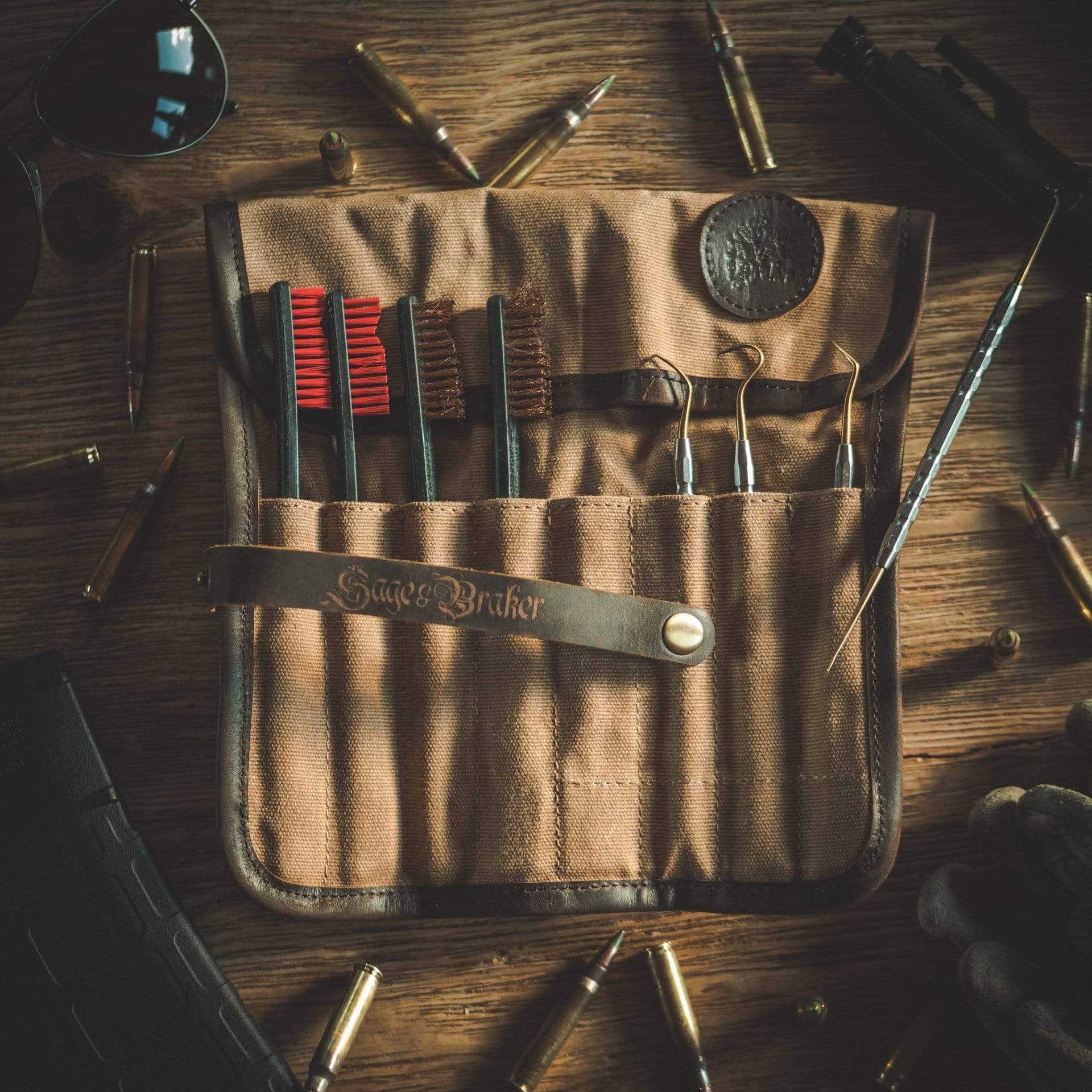 BRUSH & PICK TOOL ROLL KIT Gun Cleaning Kit – SAGE & BRAKER
